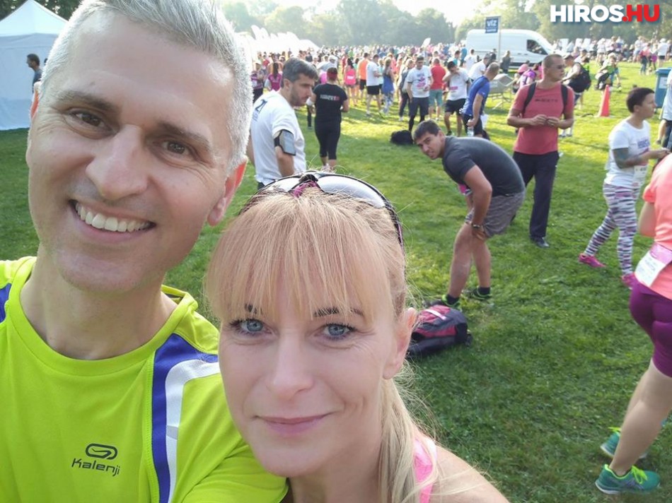 Wizz Air Félmaraton - Feleségével, Lizával 2017. szeptember 10-én, 3 nappal a baleset előtt