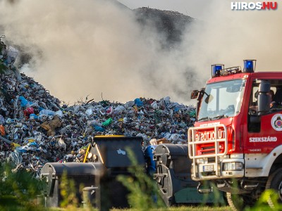 Hatalmas tűz pusztított a vaskúti hulladéktelepen