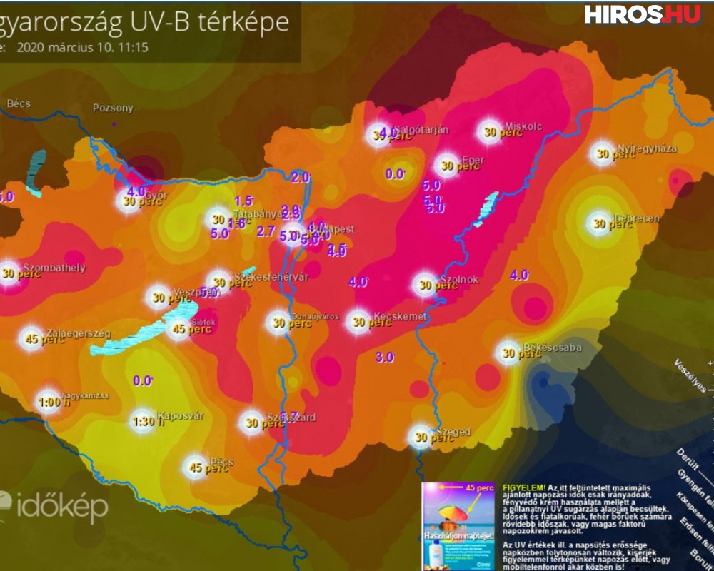 Erősödik az UV-B sugárzás