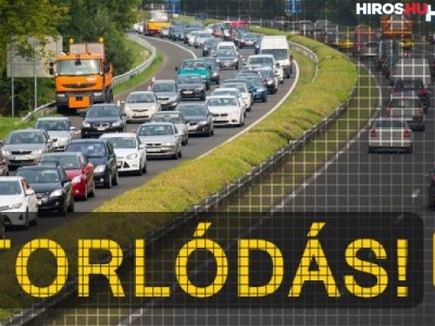 Hídkarbantartás miatt torlódnak az autók az M5-ösön