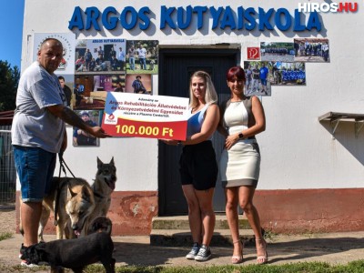 Állati jó napot tartott a Plazma Center, 100.000 Ft-ot adományozott az Argos Állatvédelmi Egyesületnek