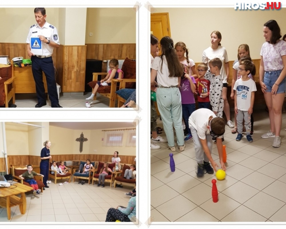 Bűn- és balesetmegelőzés a Szentcsalád Plébánia nyári táborában