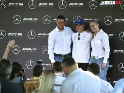 Valtteri Bottas a Mercedes-Benz Hovány autószalon alapkőletételén