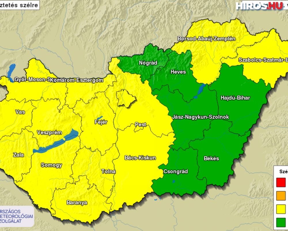 Viharos szél jön holnap
