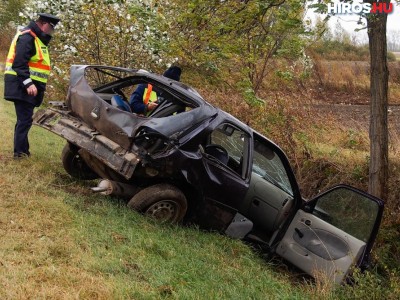 Súlyos baleset: fának csapódott, kirepült a sofőr a Fordból