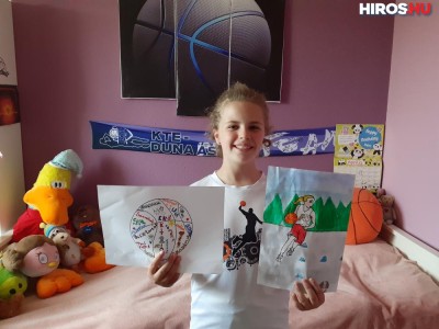 Váczi Kata kreatív munkájával nyerte a Kosárlabda Akadémia rajzversenyét