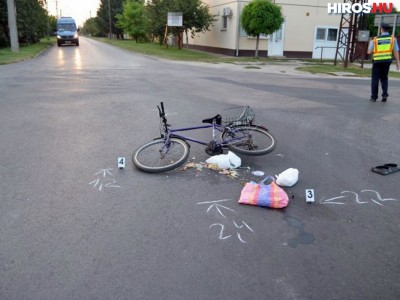 Román kerékpáros balesete Kiskunmajsán