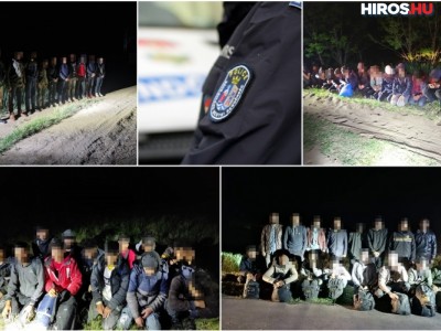 Másfél óra alatt 63 illegális migráns Bács-Kiskun megyében