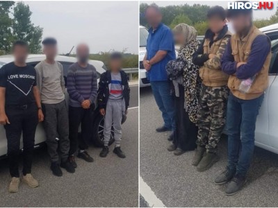 Két embercsempészt és nyolc migránst tartóztatott fel a rendőrség