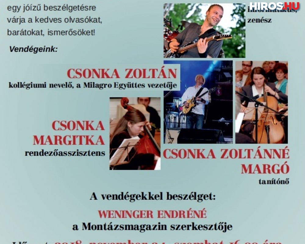 Csonka Zoltán családja és a zene a Montázs esten