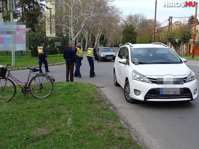Kerékpárost gázolt egy autó Csongrádon