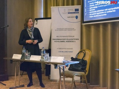 Kecskemétről tartott előadást Szemereyné Pataki Klaudia a belügyminisztérium konferenciáján