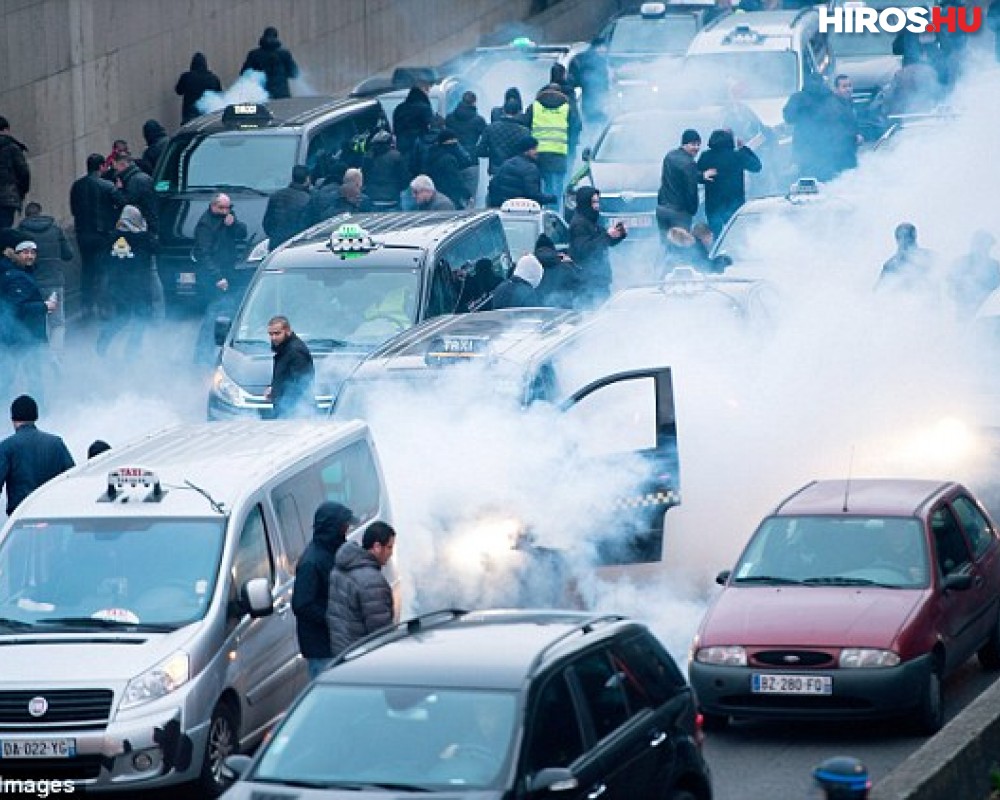 Uber-taxi háború Franciaországban
