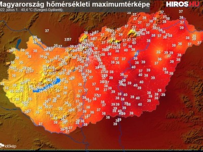 Pénteki maximum hőmérsékleti értékek (forrás: idokep.hu)