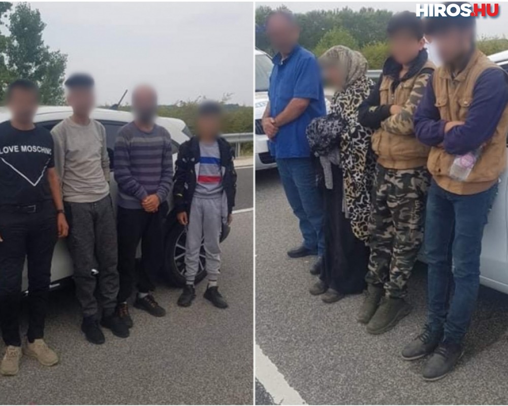 Két embercsempészt és nyolc migránst tartóztatott fel a rendőrség