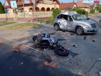 Vért gyűjtenek az Izsáki úton balesetet szenvedett motorosnak