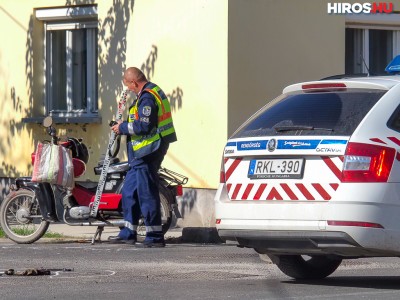 Segédmotoros és autós ütközött Jánoshalmán