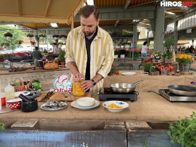 Kárai Dávid gasztroblogger főzött ma a piacon - Videóval