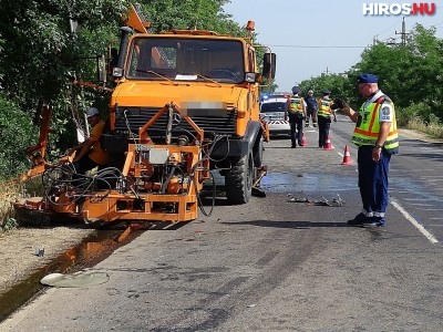 Fűnyíró traktor és kisteherautó balesetezett, egy személy megsérült