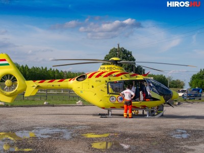 Mentőhelikopter vitte el az életveszélyes sérültet 