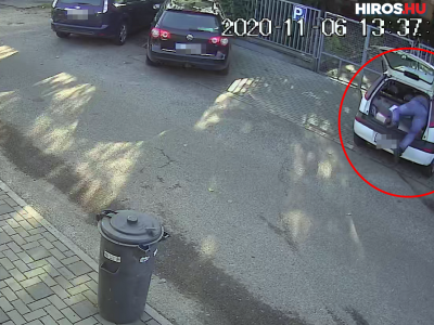 A csomagtartóból mászott be a tolvaj az Opelbe - videó örökítette meg