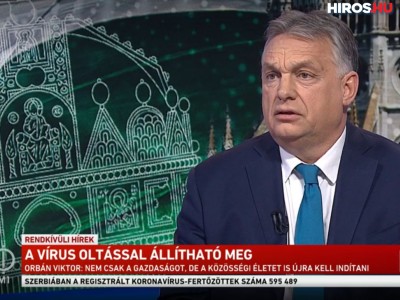 Orbán Viktor: az oltás az egyetlen orvosság a vírus ellen