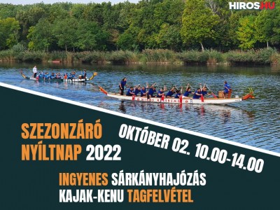Sárkányhajó Szezonzáró Sportnap lesz a szabadidőközpontban