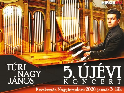 Ötödik alkalommal ad újévi orgonakoncertet Túri-Nagy János