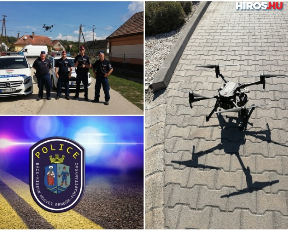 Tasson és Szalkszentmártonban is bevetették a drónt a rendőrök