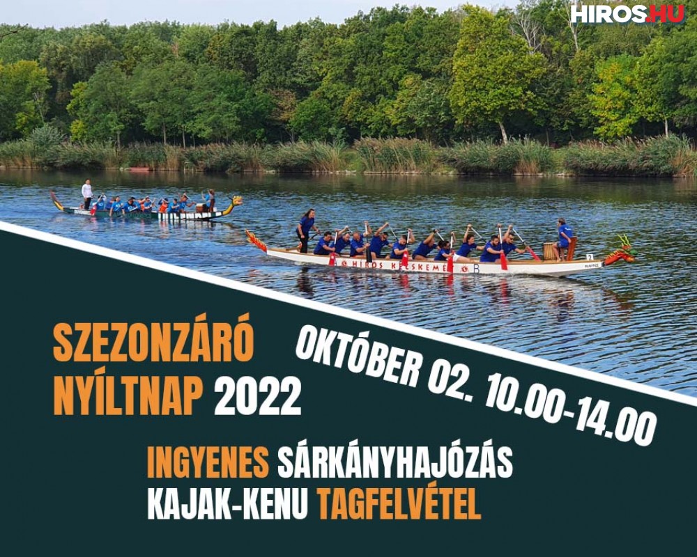 Sárkányhajó Szezonzáró Sportnap lesz a szabadidőközpontban