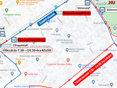 Forgalomterelés a Rákóczi út páratlan oldali lezárása miatt - Videóval